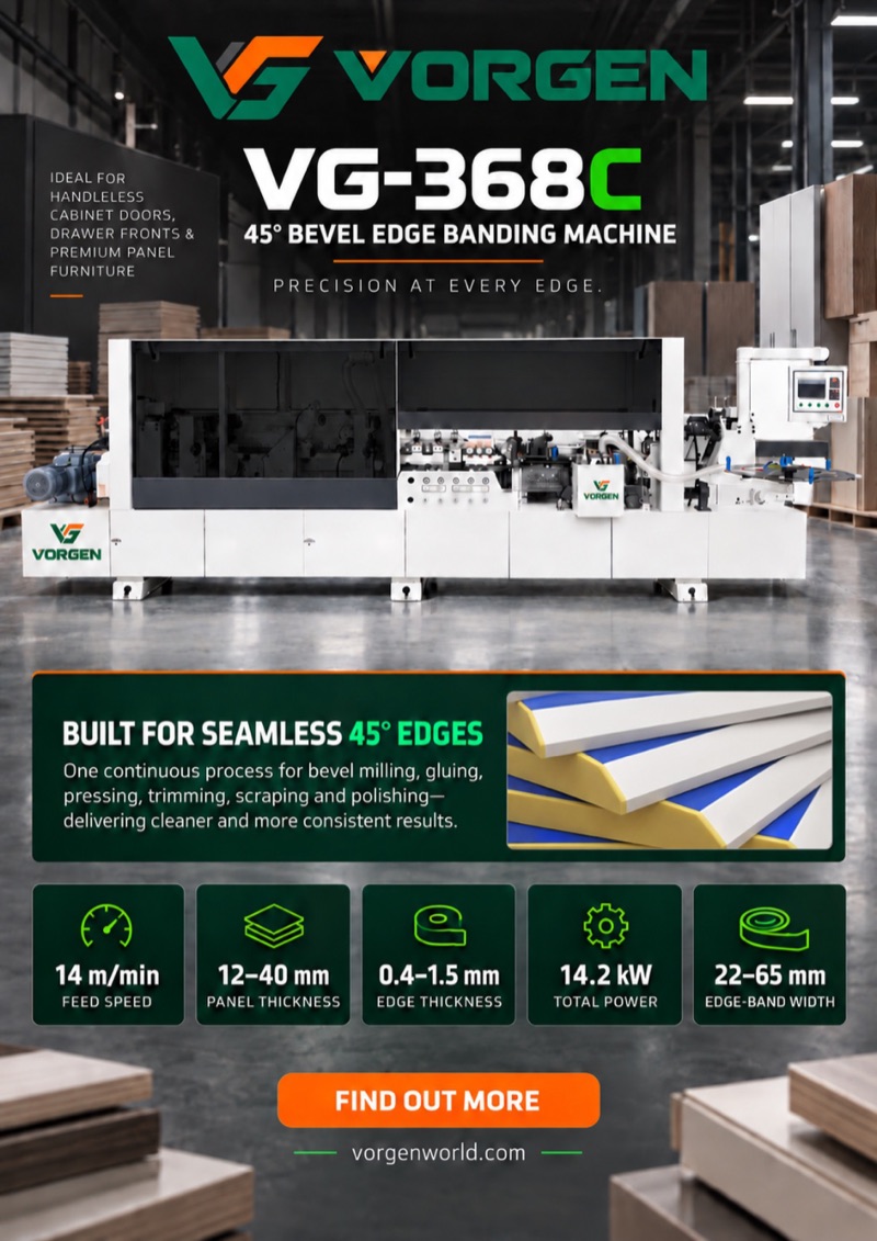 45° Bevel Edge Banding Machine brochure cover